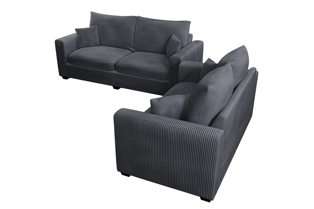 2-Pc Sofa Set - Dark Gray