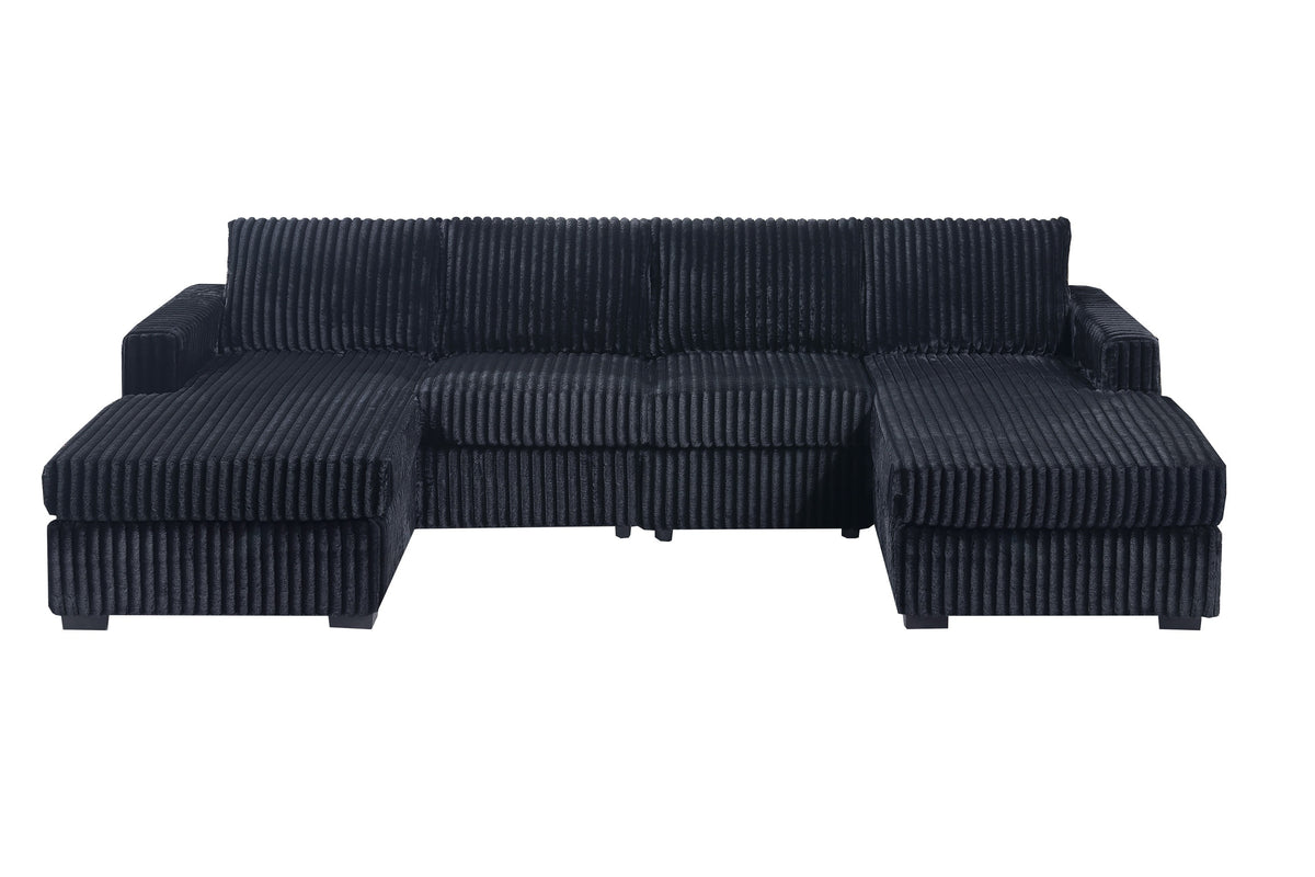 3-Pc Sectional Set - Black