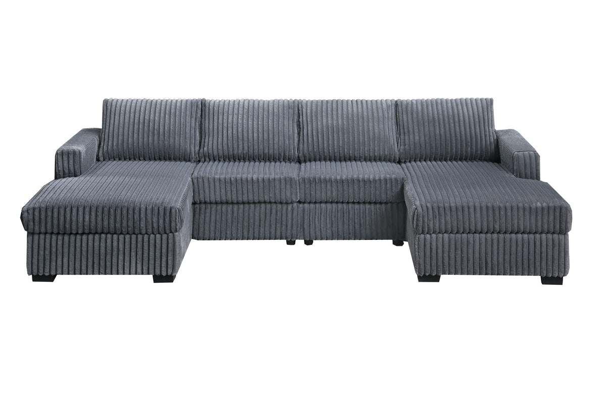 3-Pc Sectional Set - Dark Gray