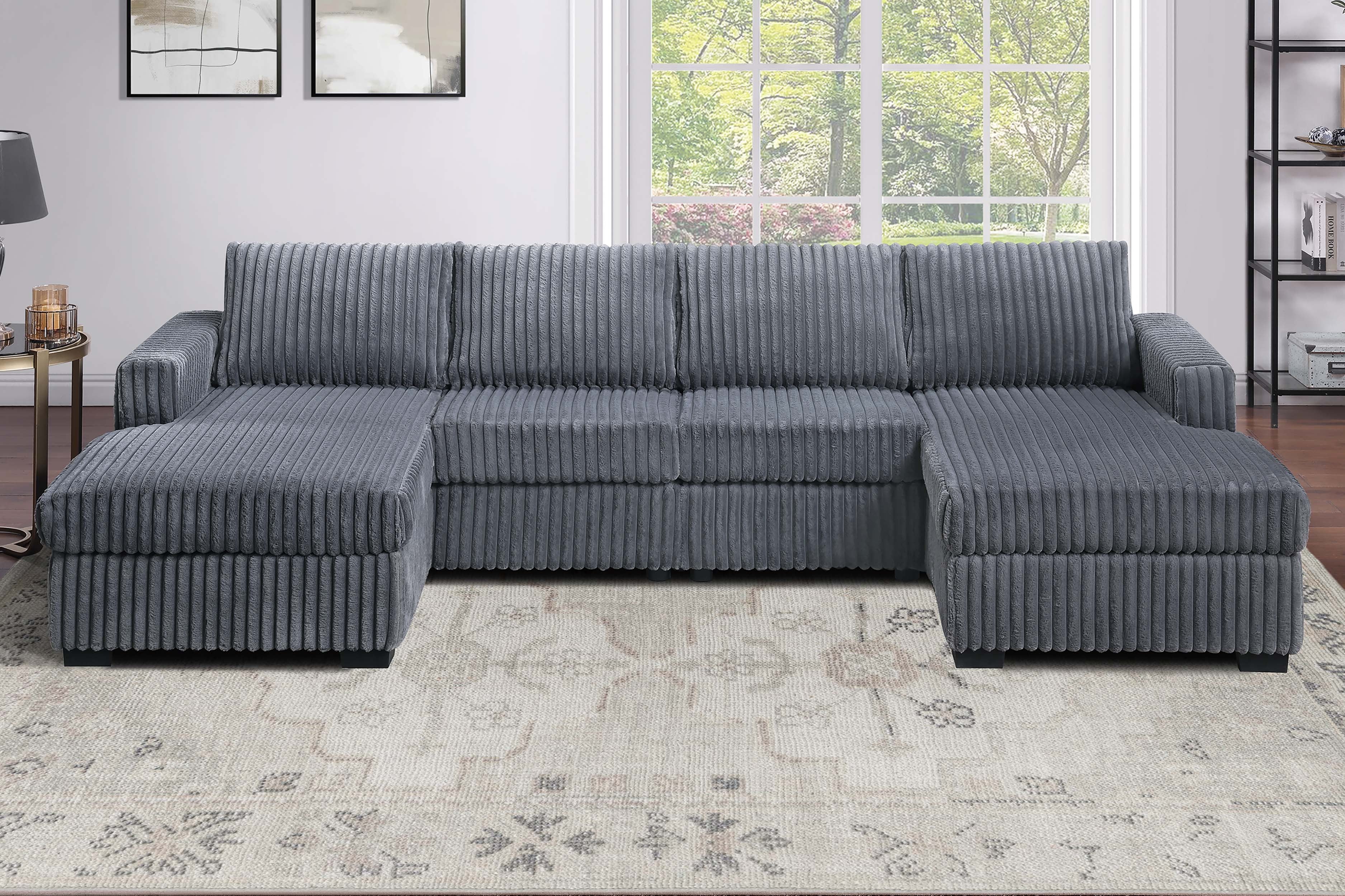 3-Piece Sectional Set - Dark Gray