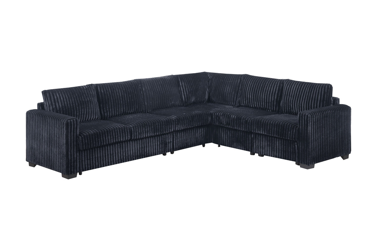4-Pc Sectional Sofa - Black