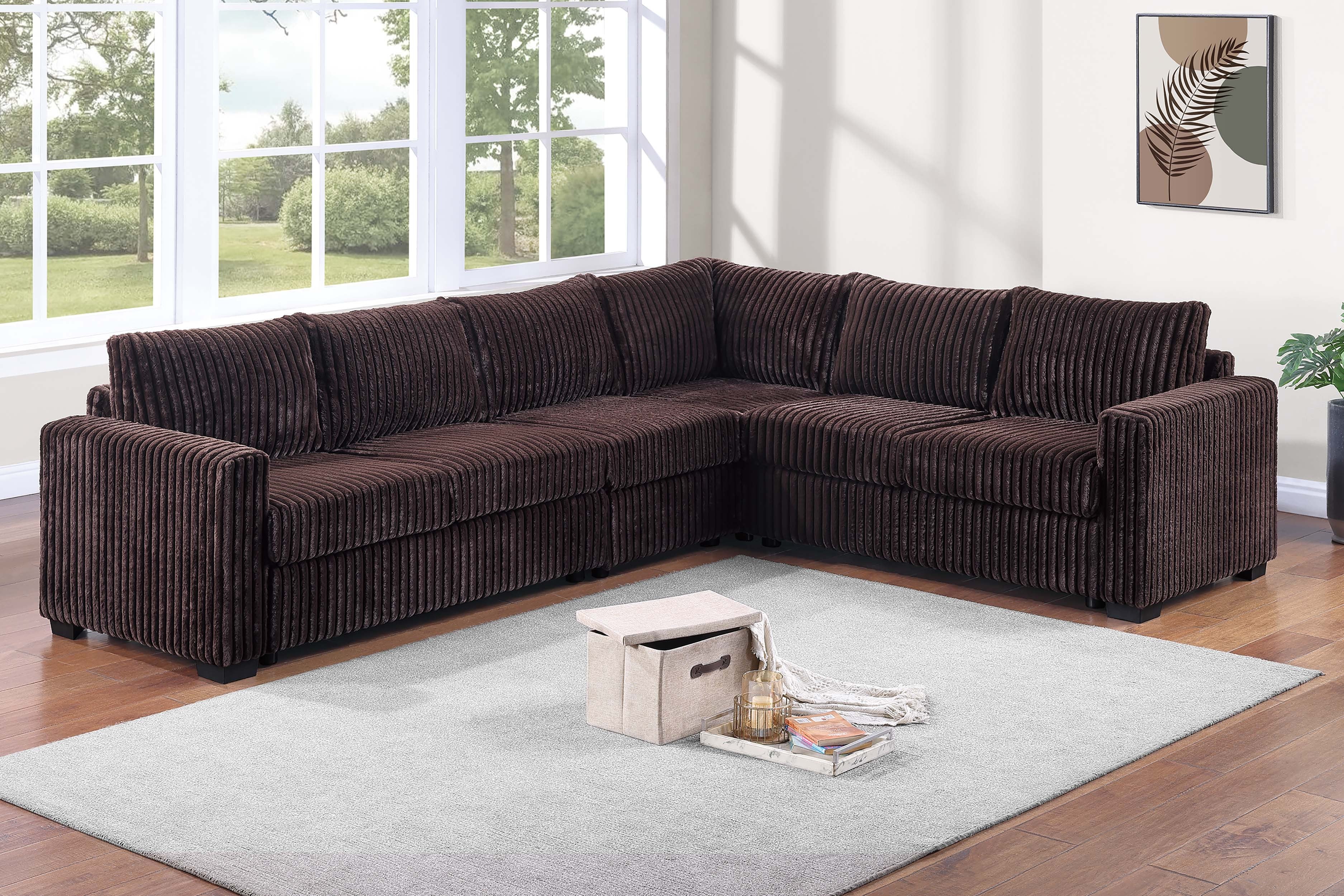 4-Piece Sectional Set - Coffee
