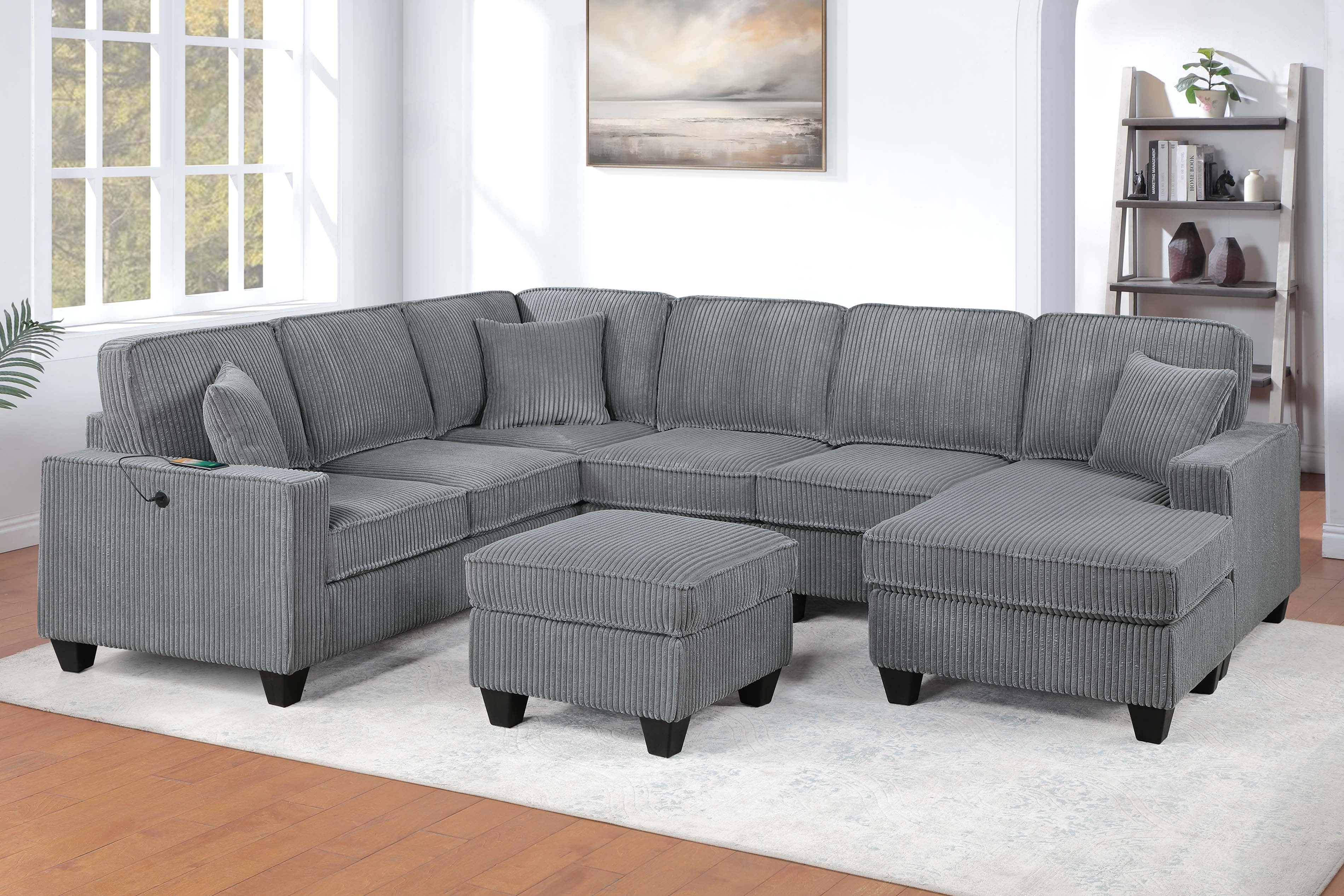 5-Piece Sectional Set - Fog