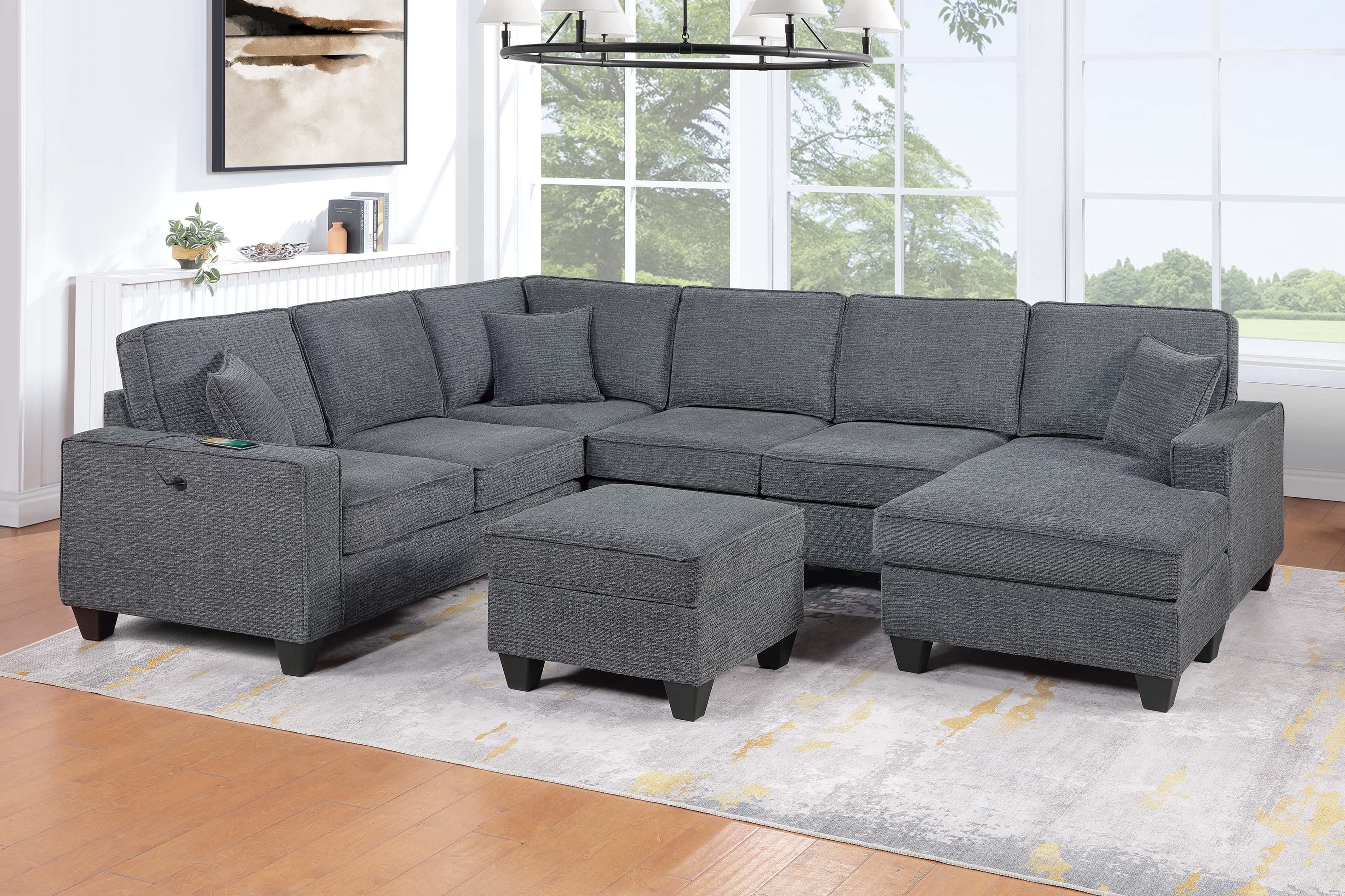 5-Piece Sectional Set - Slate Gray