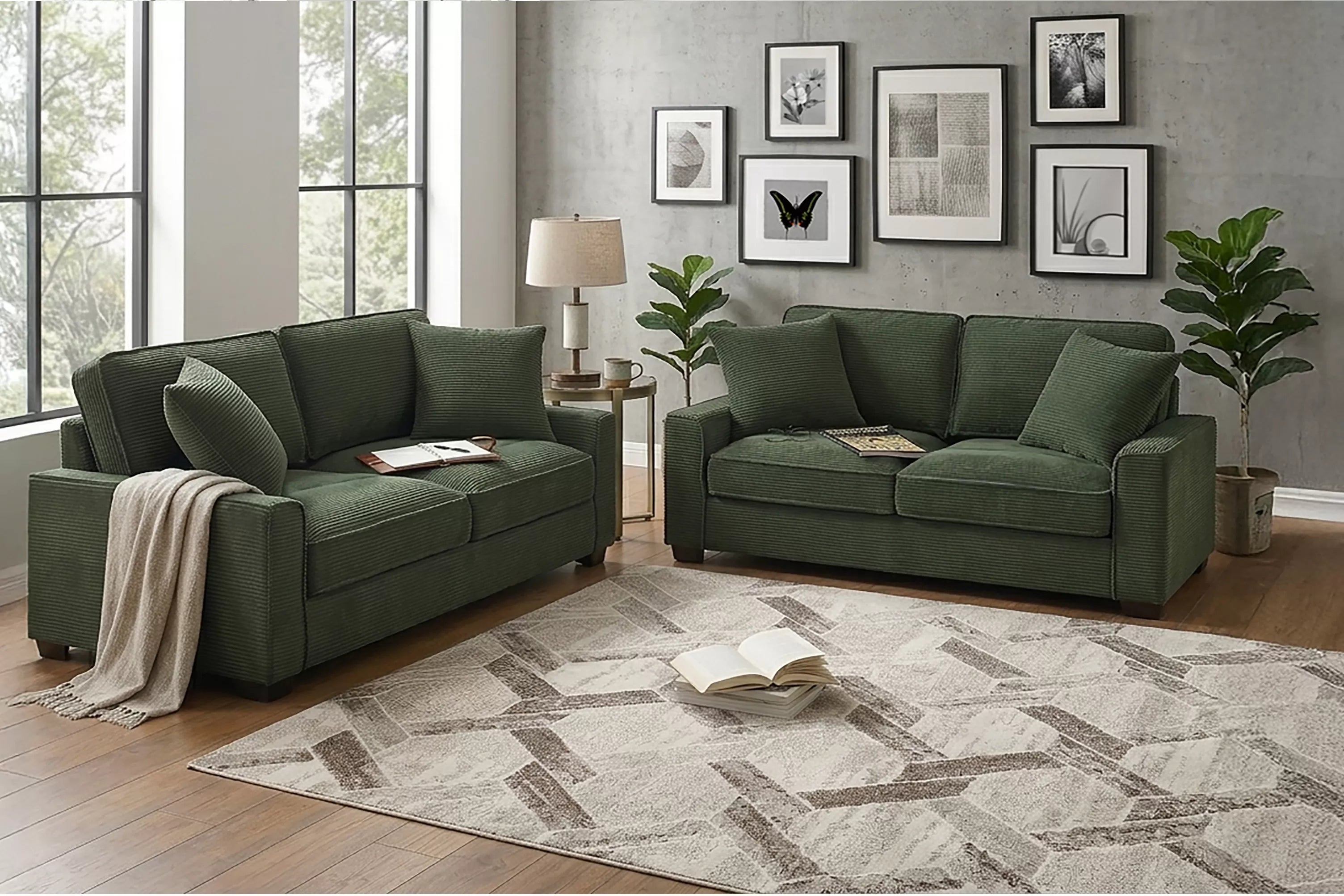 Sofa & Loveseat 2-Piece Set F8393-PDX