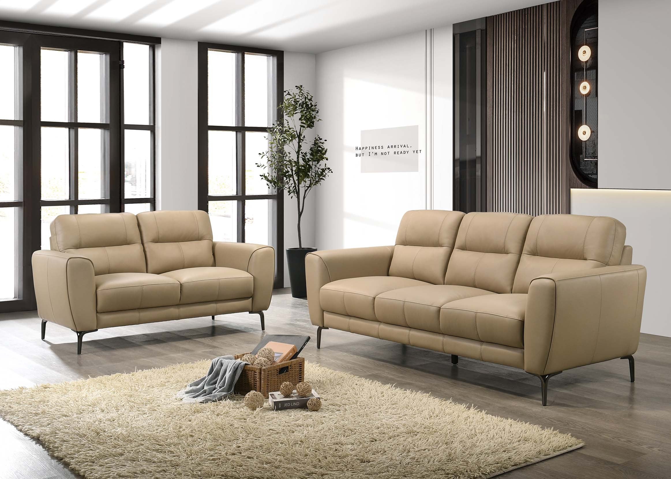 2-Piece Sofa Set - Taupe