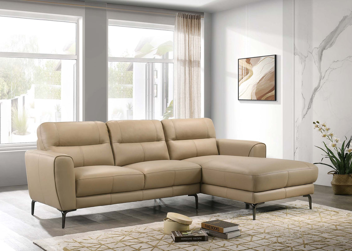 2-Pcs Sectional Set - Taupe