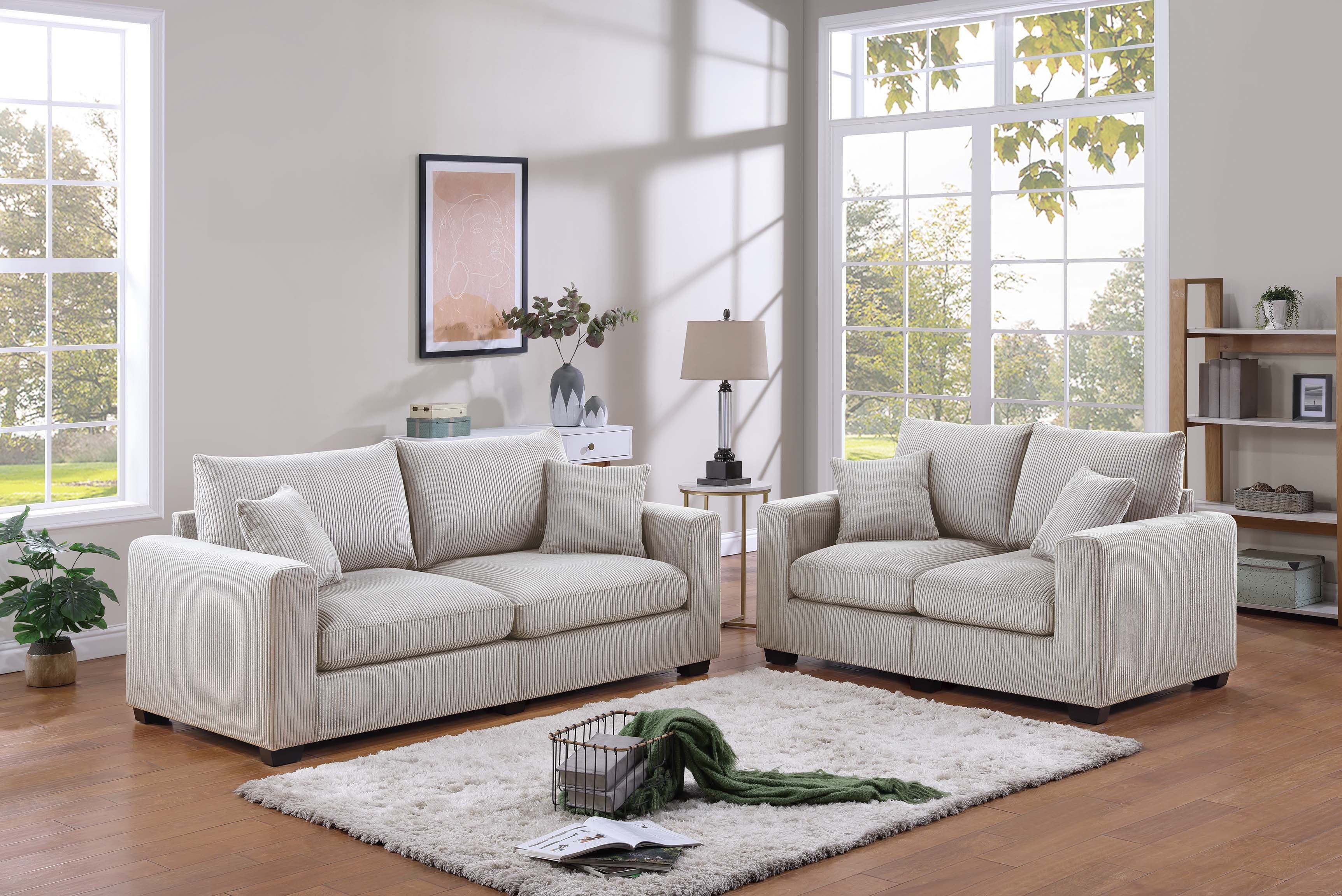 2-Piece Sofa Set - Ivory
