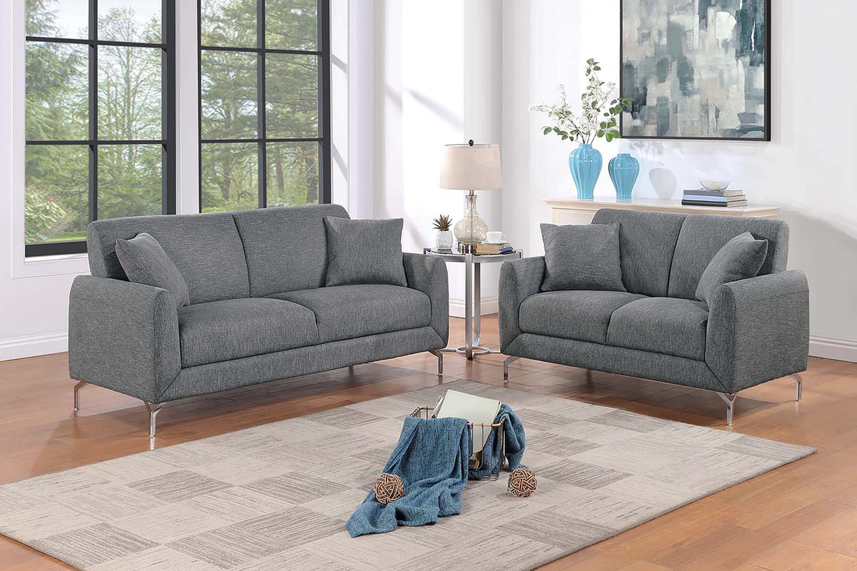 2-Pcs Sofa Set - Dark Gray