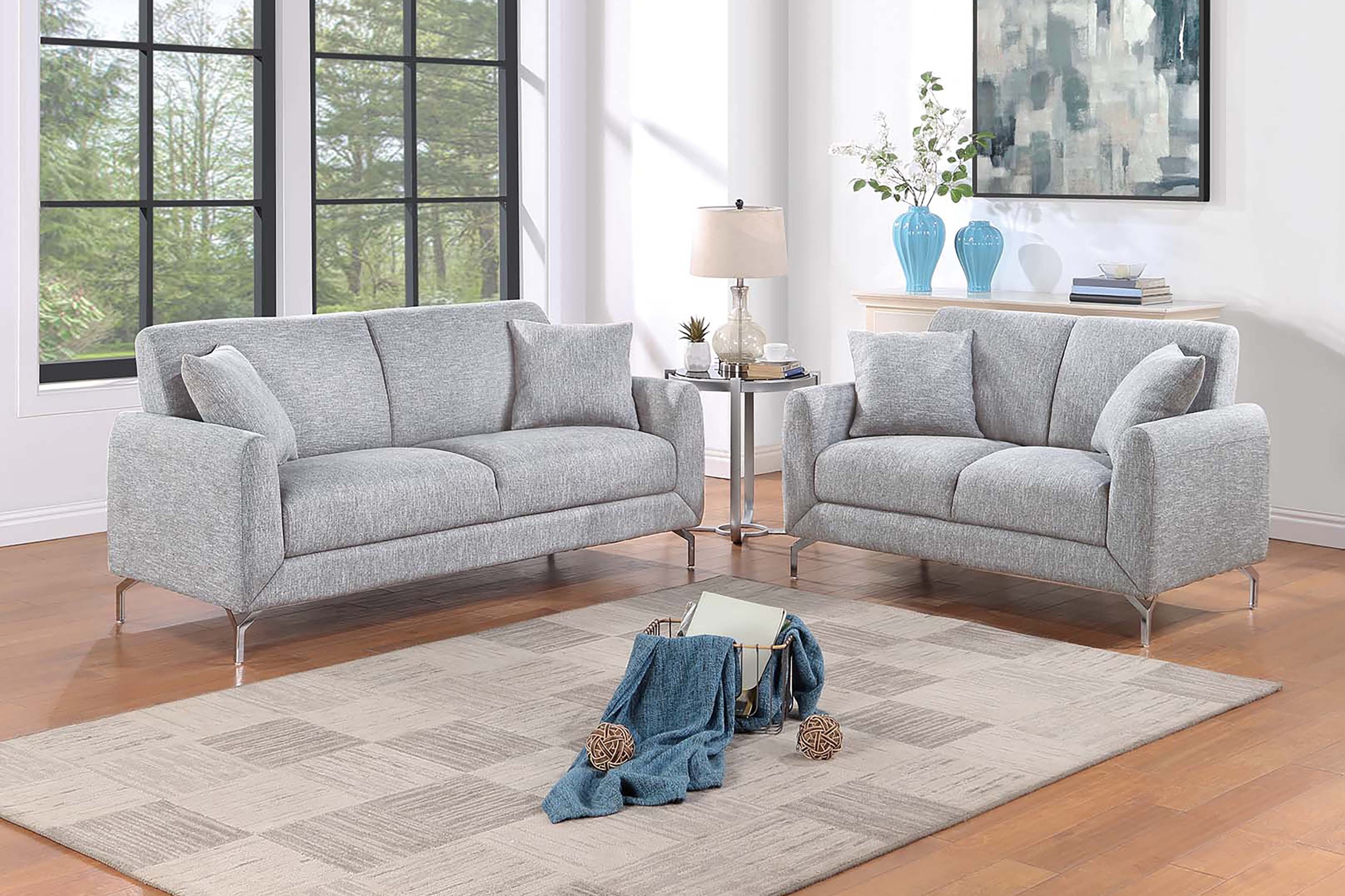 2-Piece Sofa Set - Light Gray
