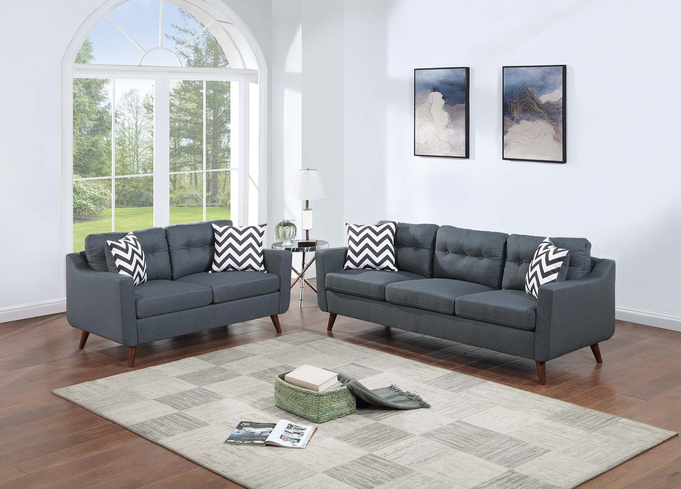 2-Piece Sofa Set - Blue Gray
