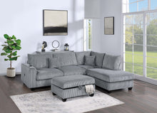 Load image into Gallery viewer, 3-Pc Sectional Set W/ 2 Accent Pillows - Fog