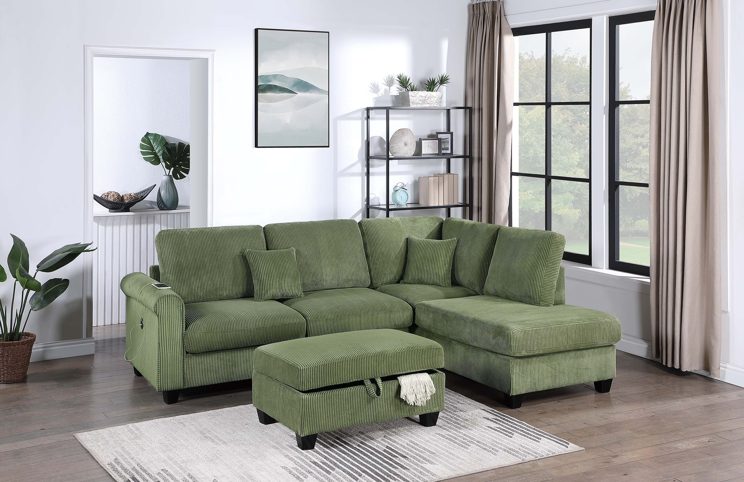3-Piece Sectional Set - Sage