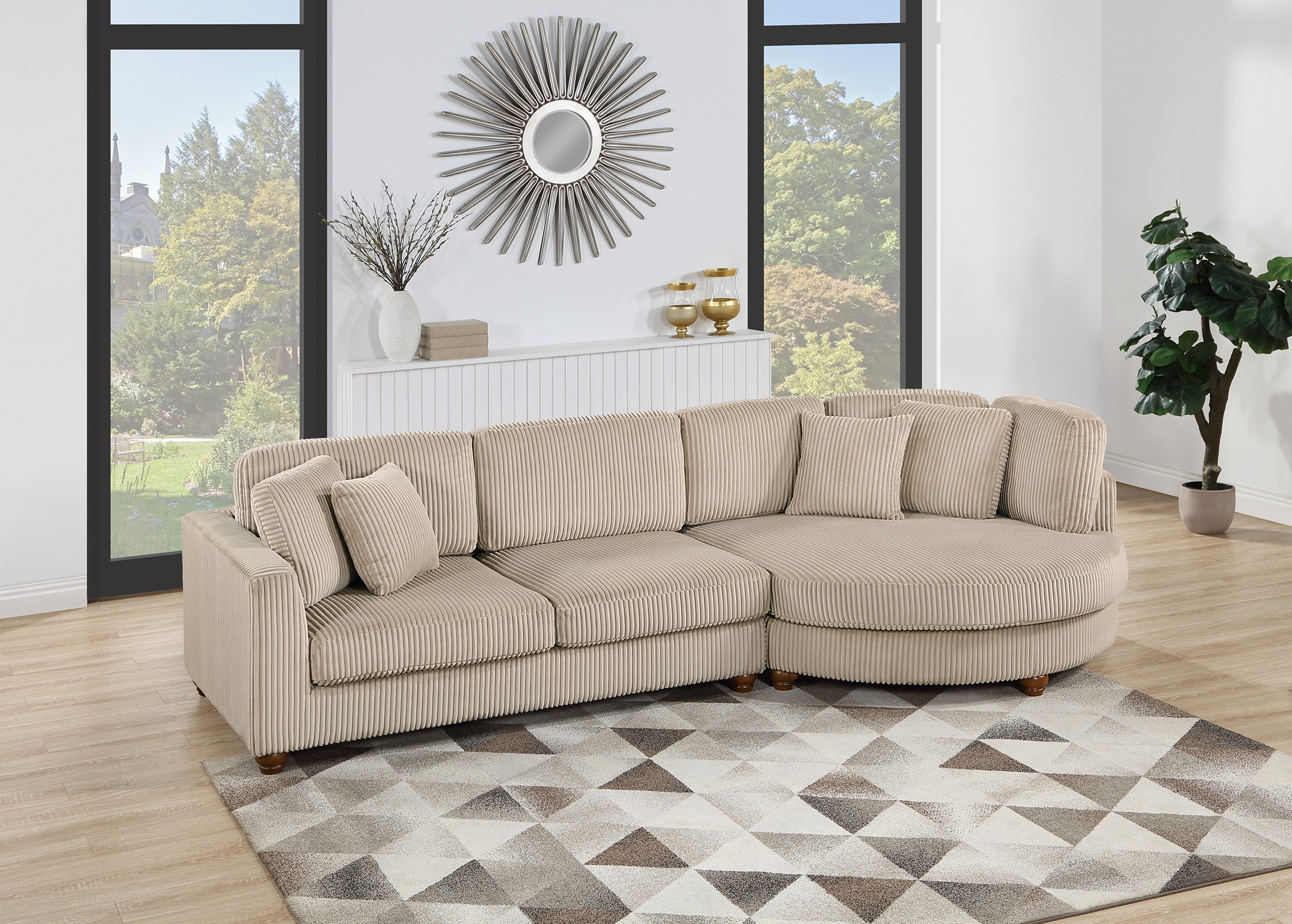 2-Piece Sectional Set Xl - Camel