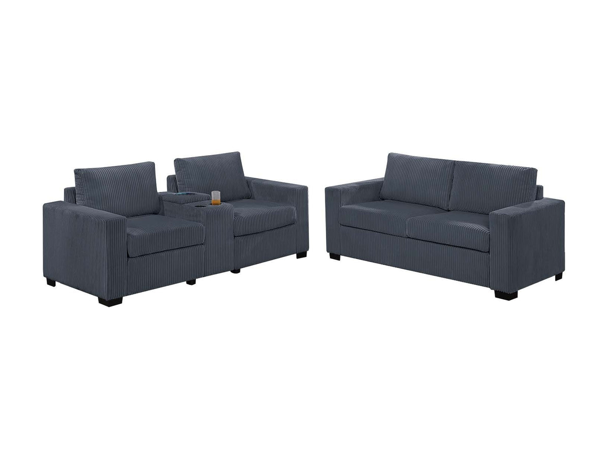 2-Pc Sofa Set - Dark Gray