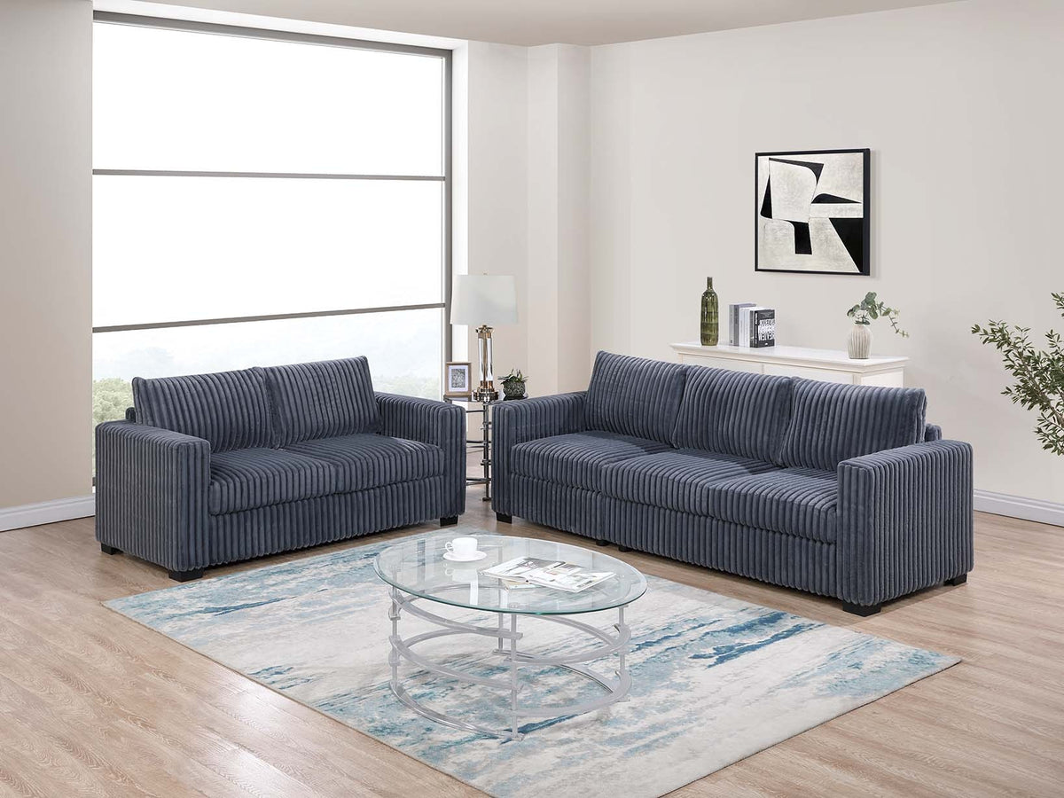 2-Pc Sofa Set - Dark Gray