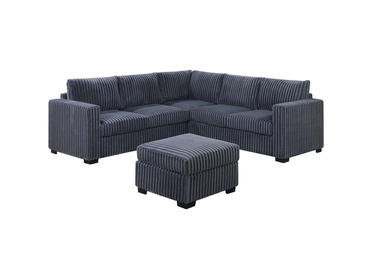 4-Pc Sectional Sofa - Dark Gray