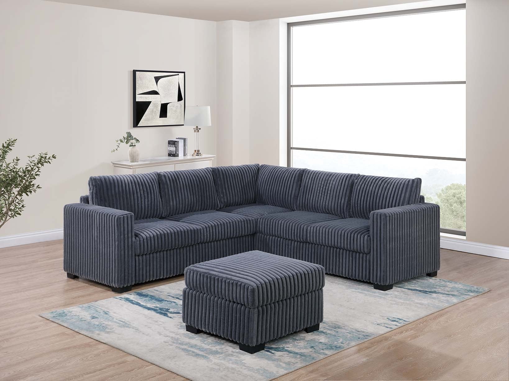 4-Piece Sectional Set W/ Ottoman