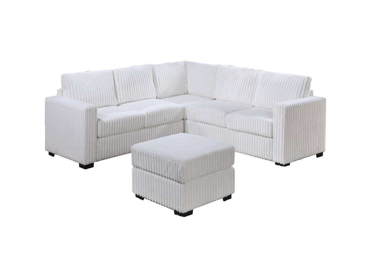 4-Pc Sectional Sofa - Milk