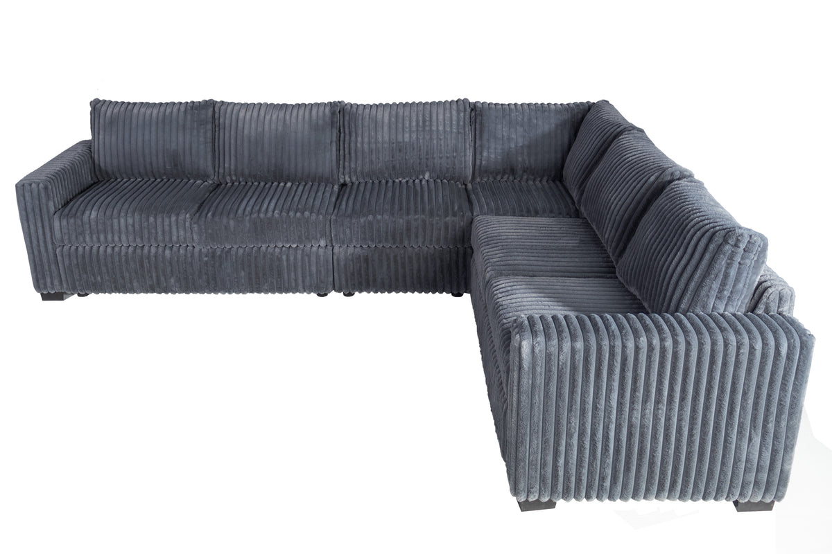 4-Pc Sectional Sofa - Dark Gray