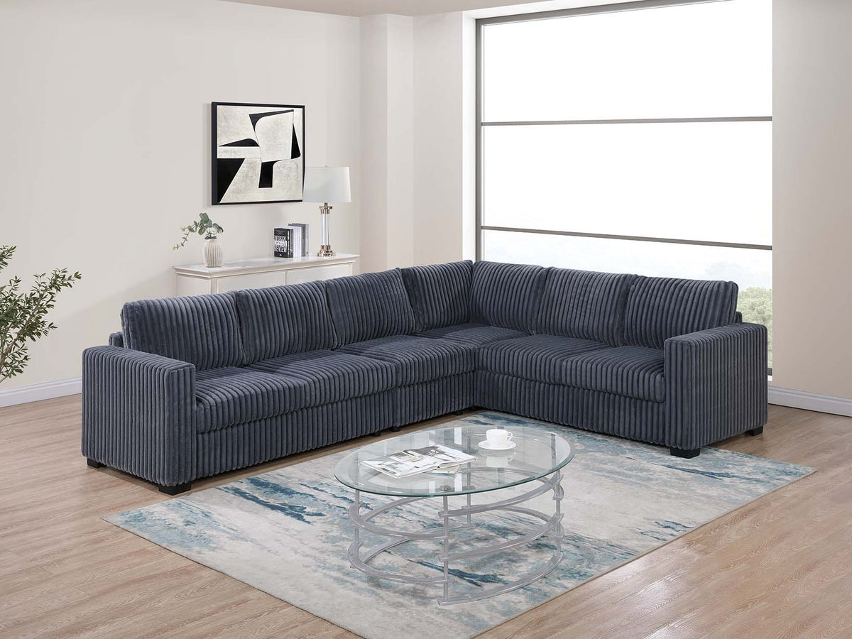 4-Pc Sectional Sofa - Dark Gray