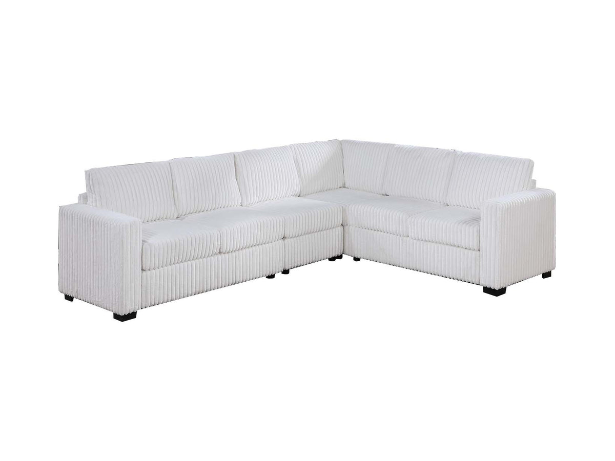 4-Pc Sectional Sofa - Milk