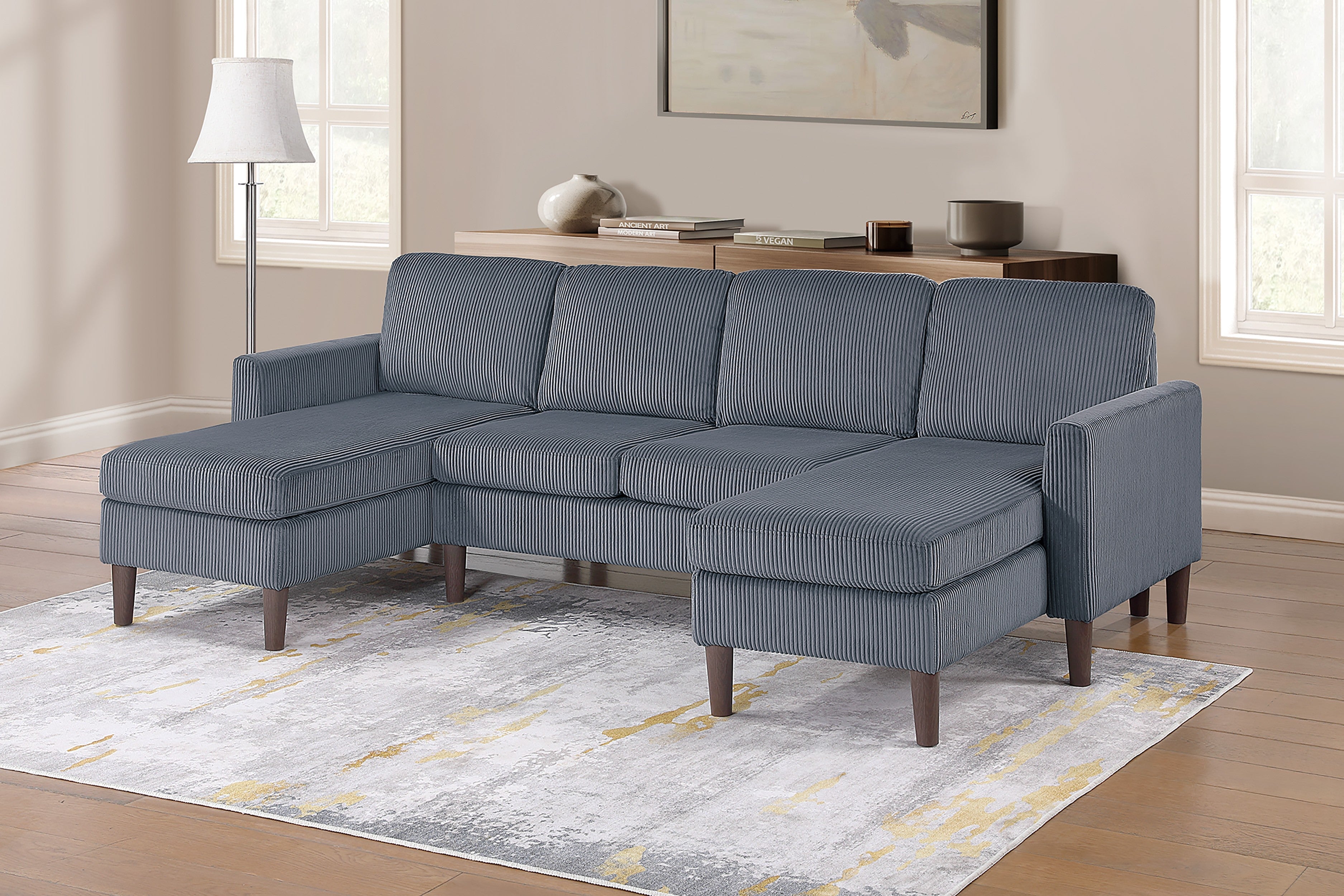3-Piece Sectional Set - Dark Gray