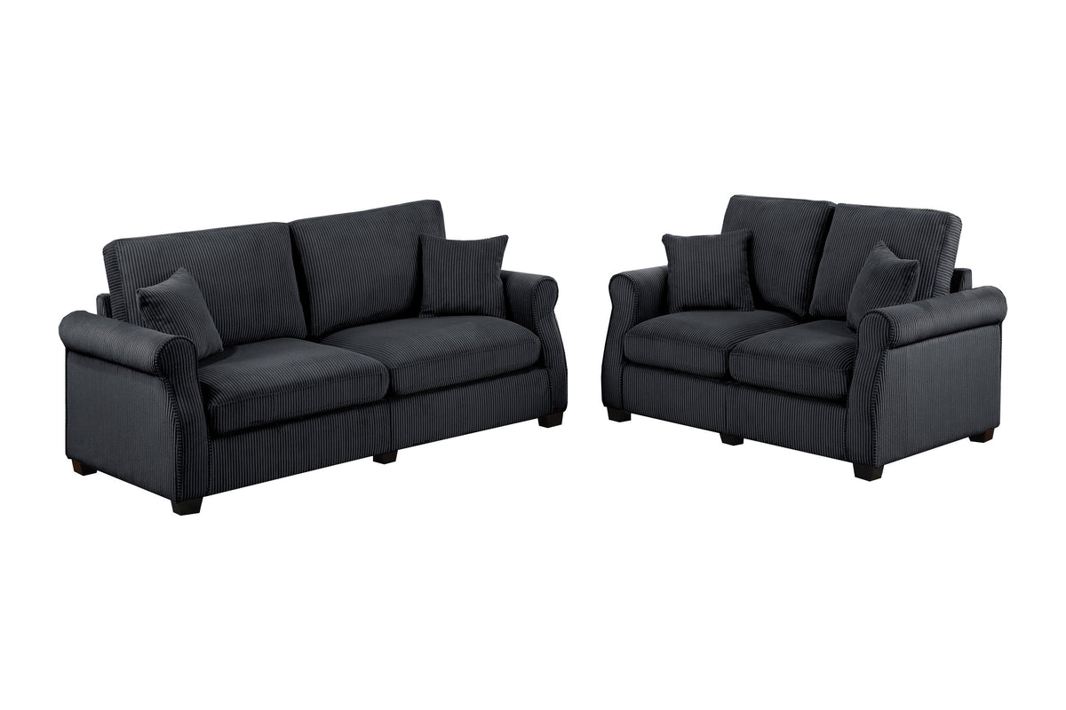 2-Pc Sofa Set - Black