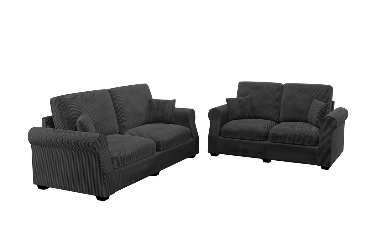 2-Pc Sofa Set - Black
