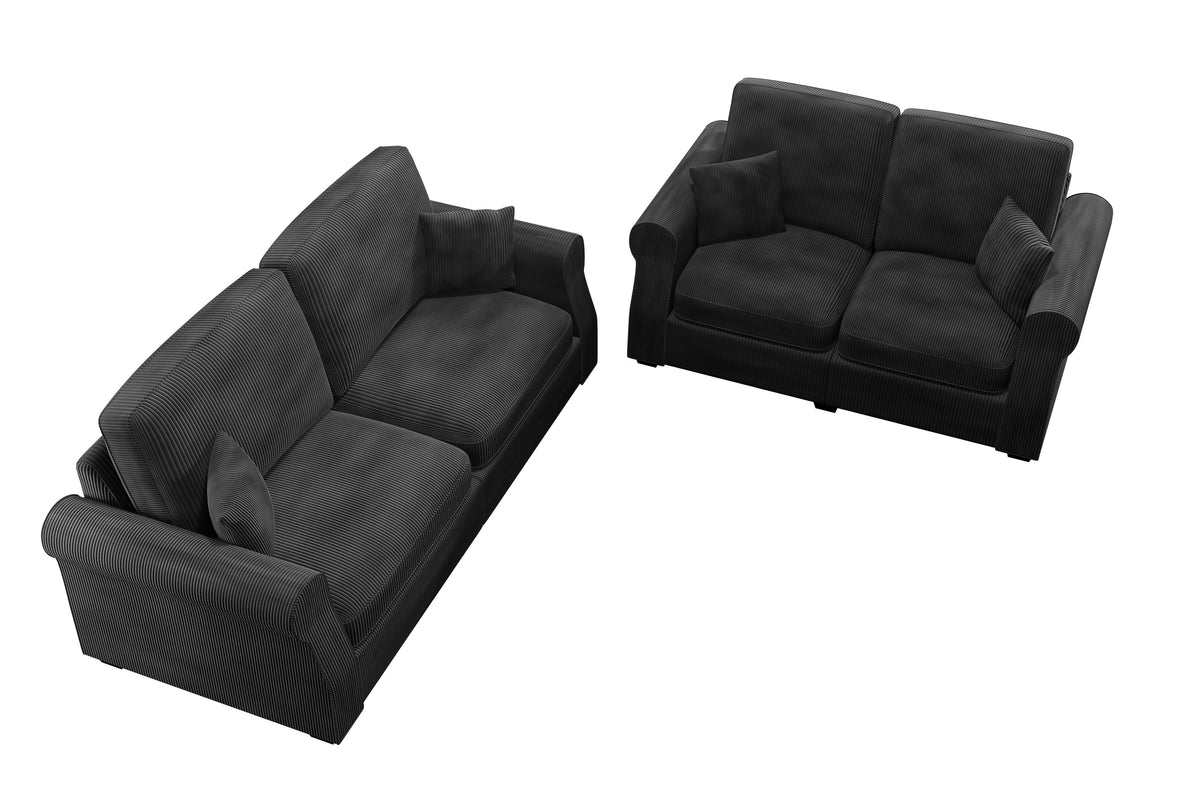 2-Pc Sofa Set - Black