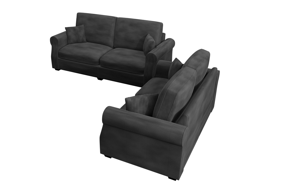 2-Pc Sofa Set - Black