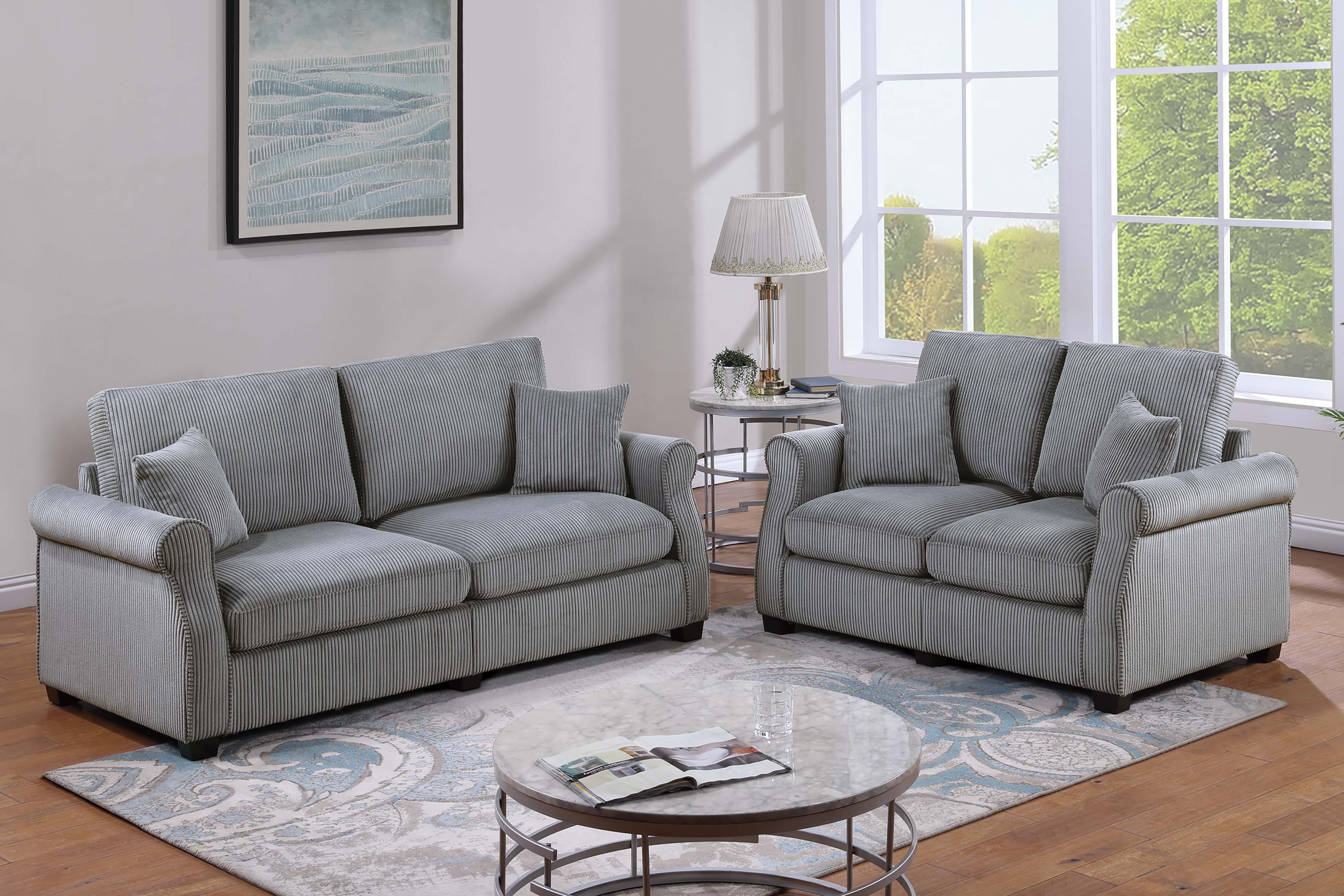 2-Piece Sofa Set - Fog