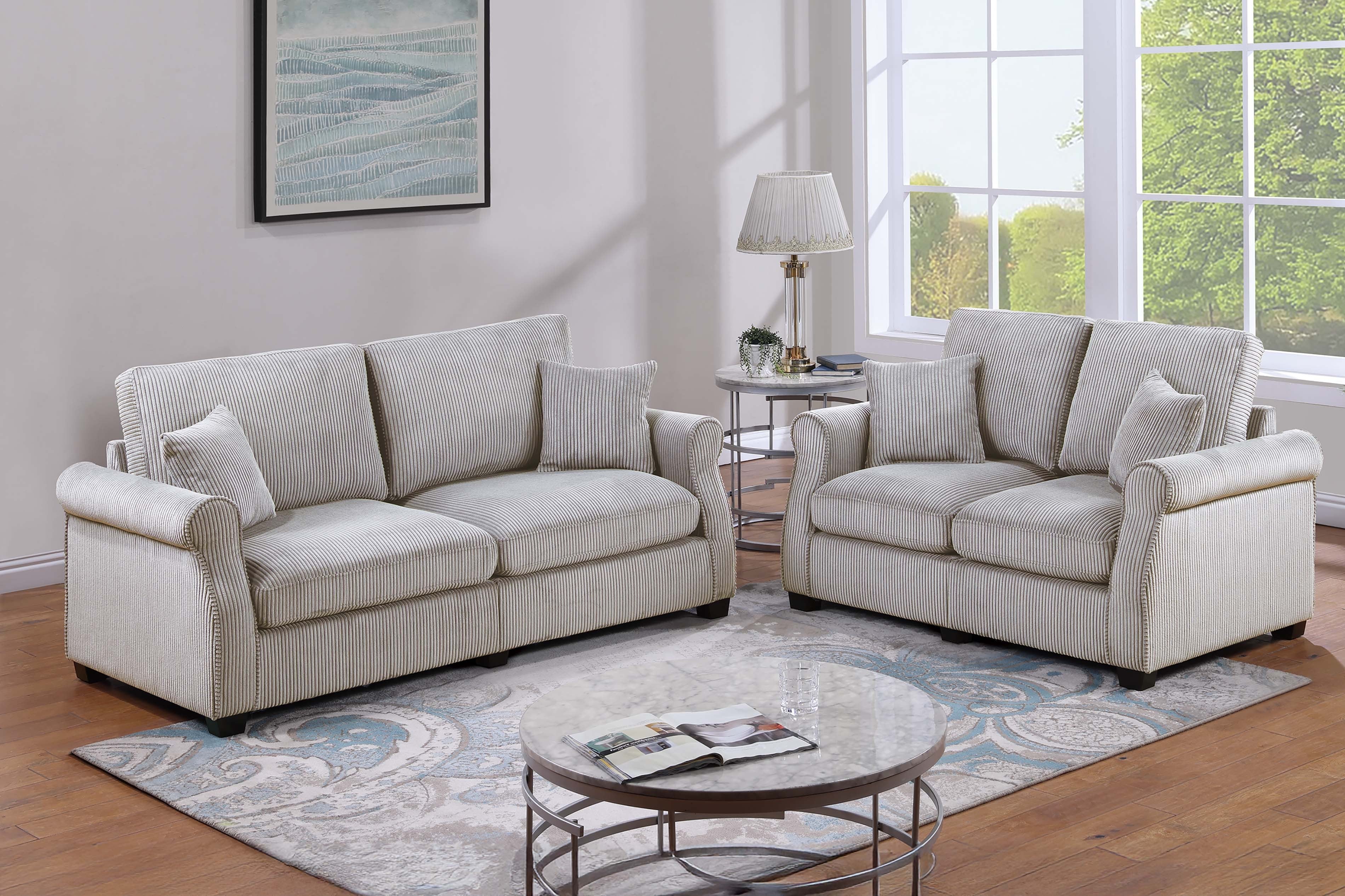 2-Piece Sofa Set - Ivory