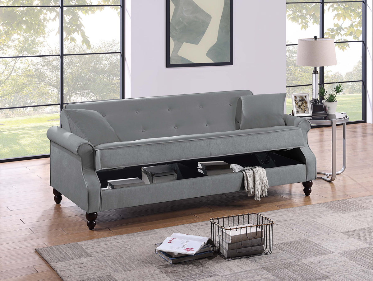 Adjustable Sofa - Gray /Espresso
