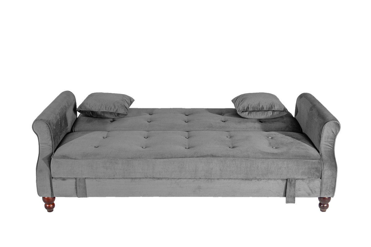 Adjustable Sofa - Gray /Espresso