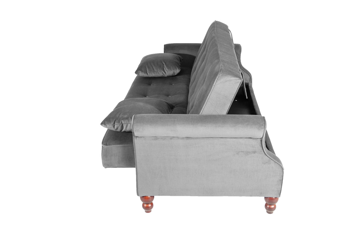 Adjustable Sofa - Gray /Espresso