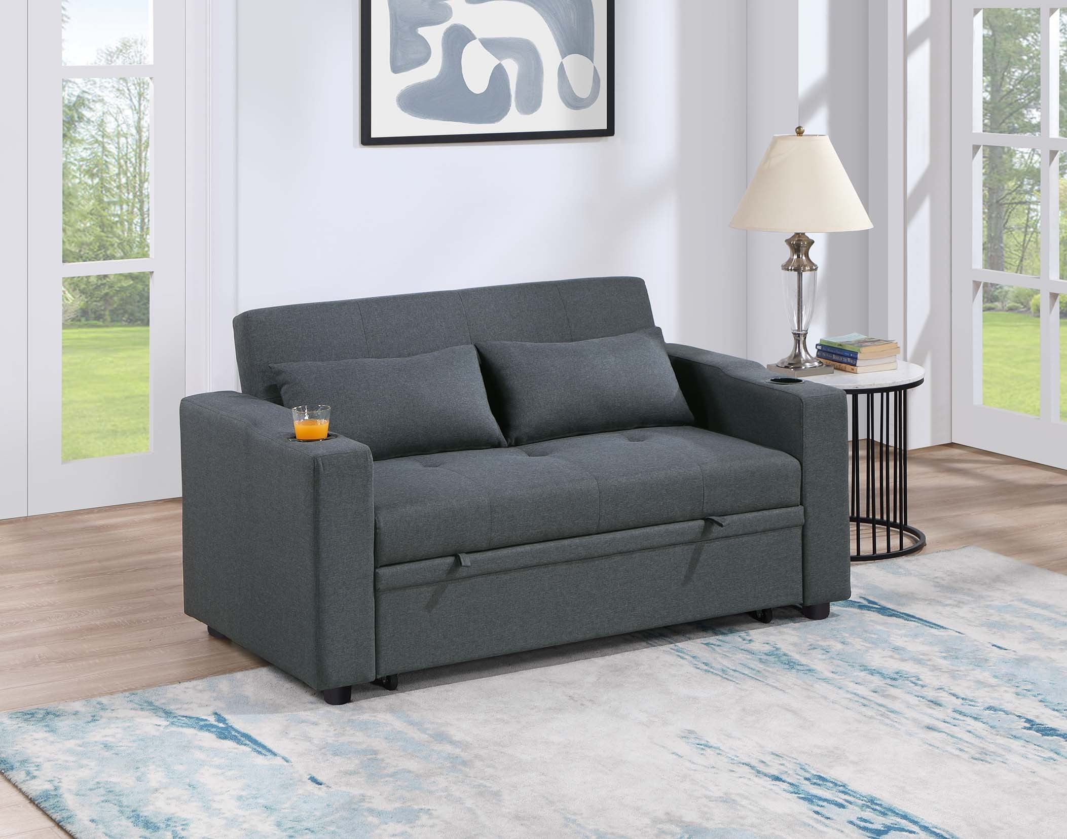Convertible Sofa - Charcoal