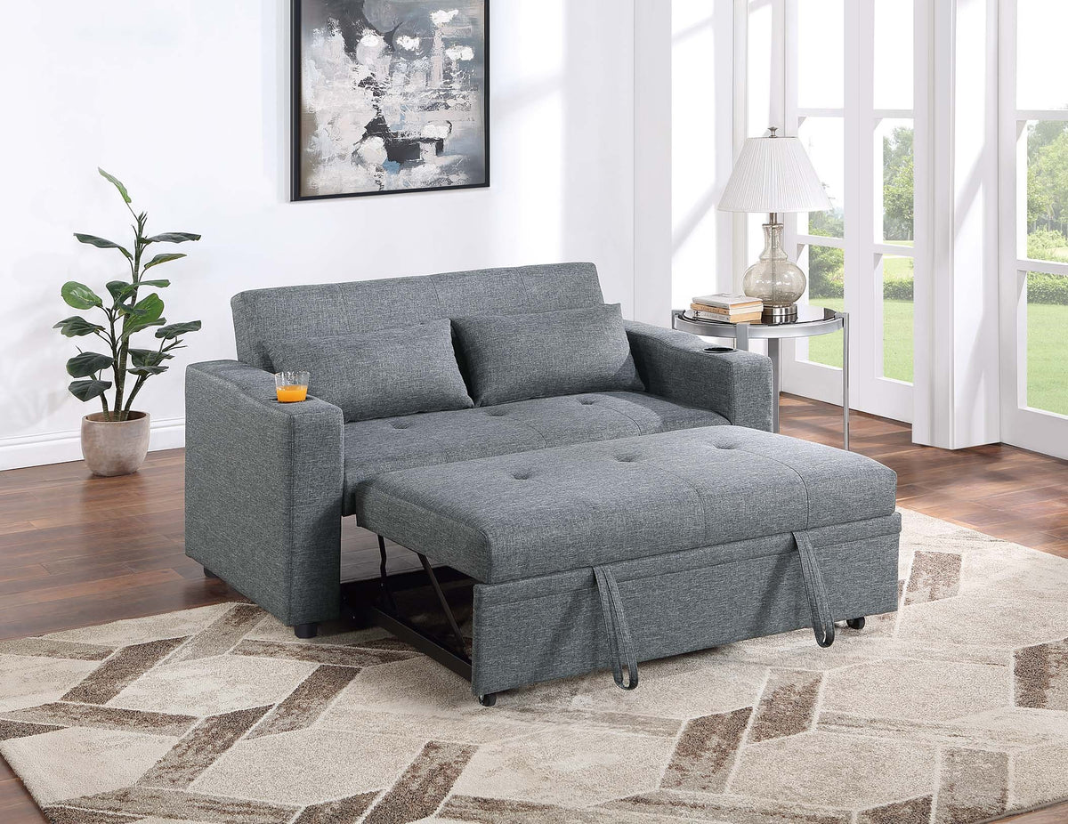 Convertible Sofa - Black Gray