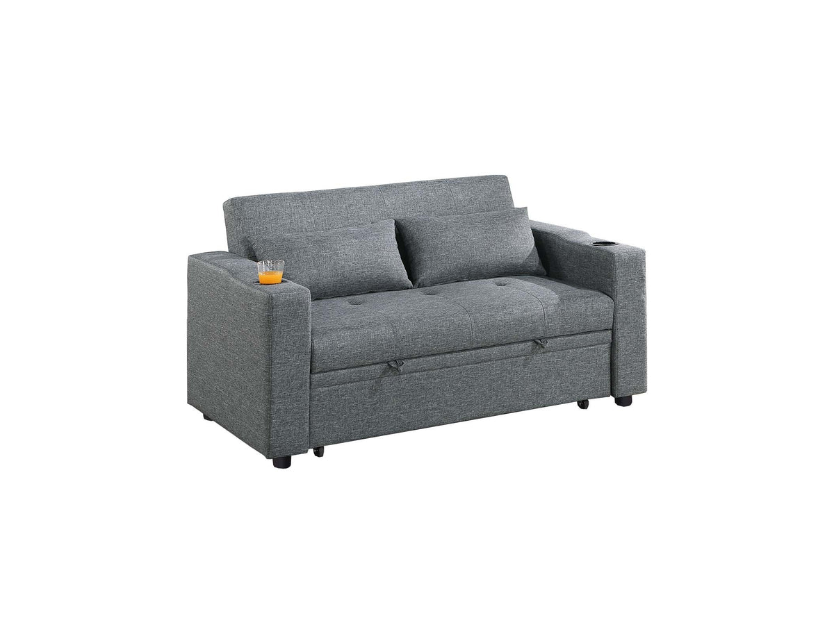 Convertible Sofa - Black Gray