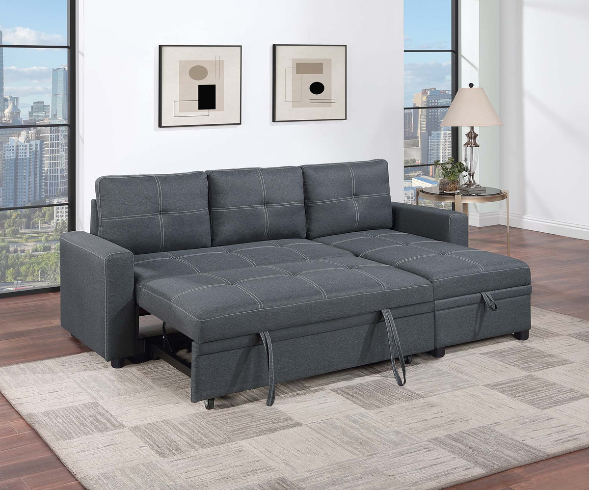 Convertible Sectional Set - Charcoal