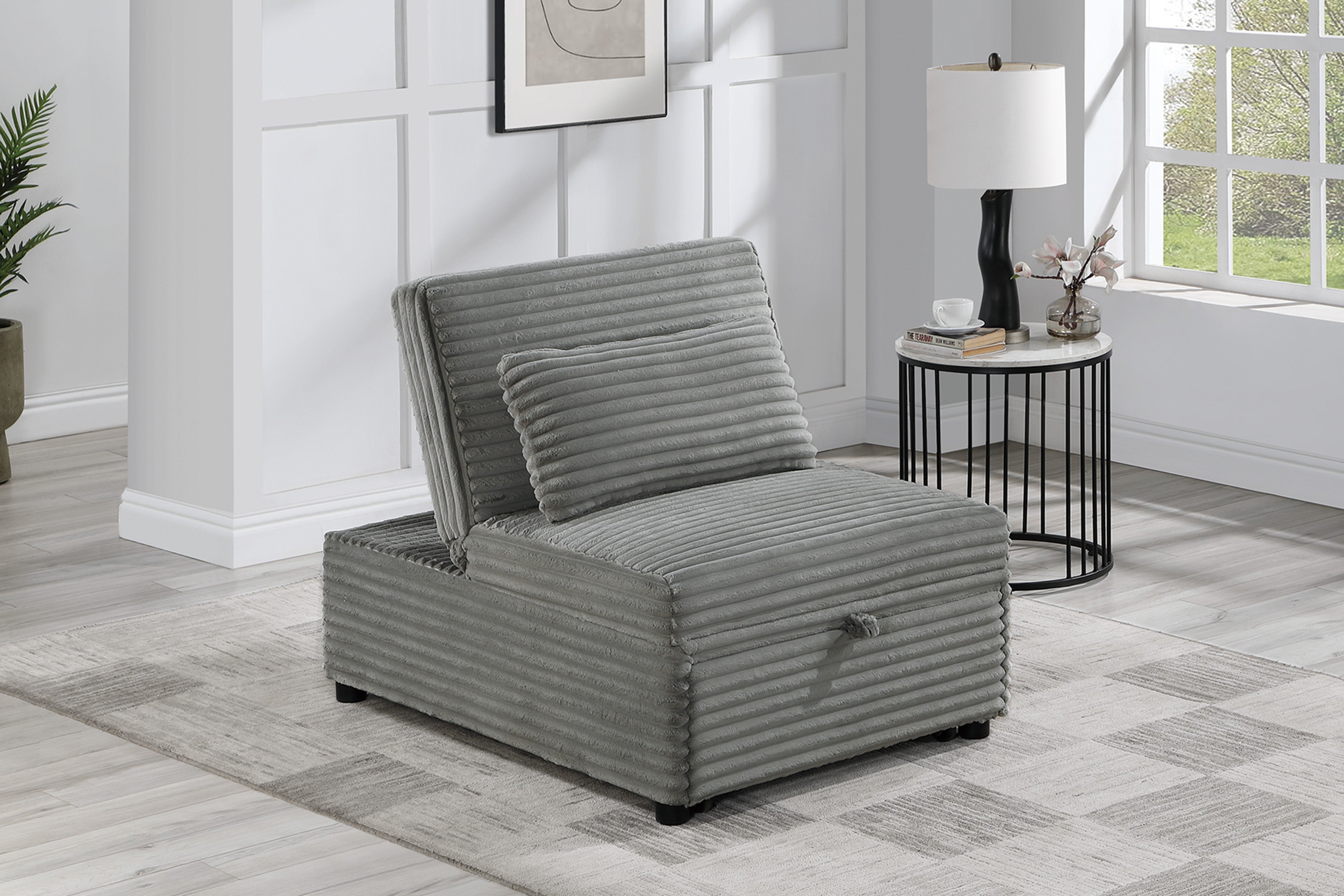 Convertible Sofa - Smoke Wide-Welt Corduroy