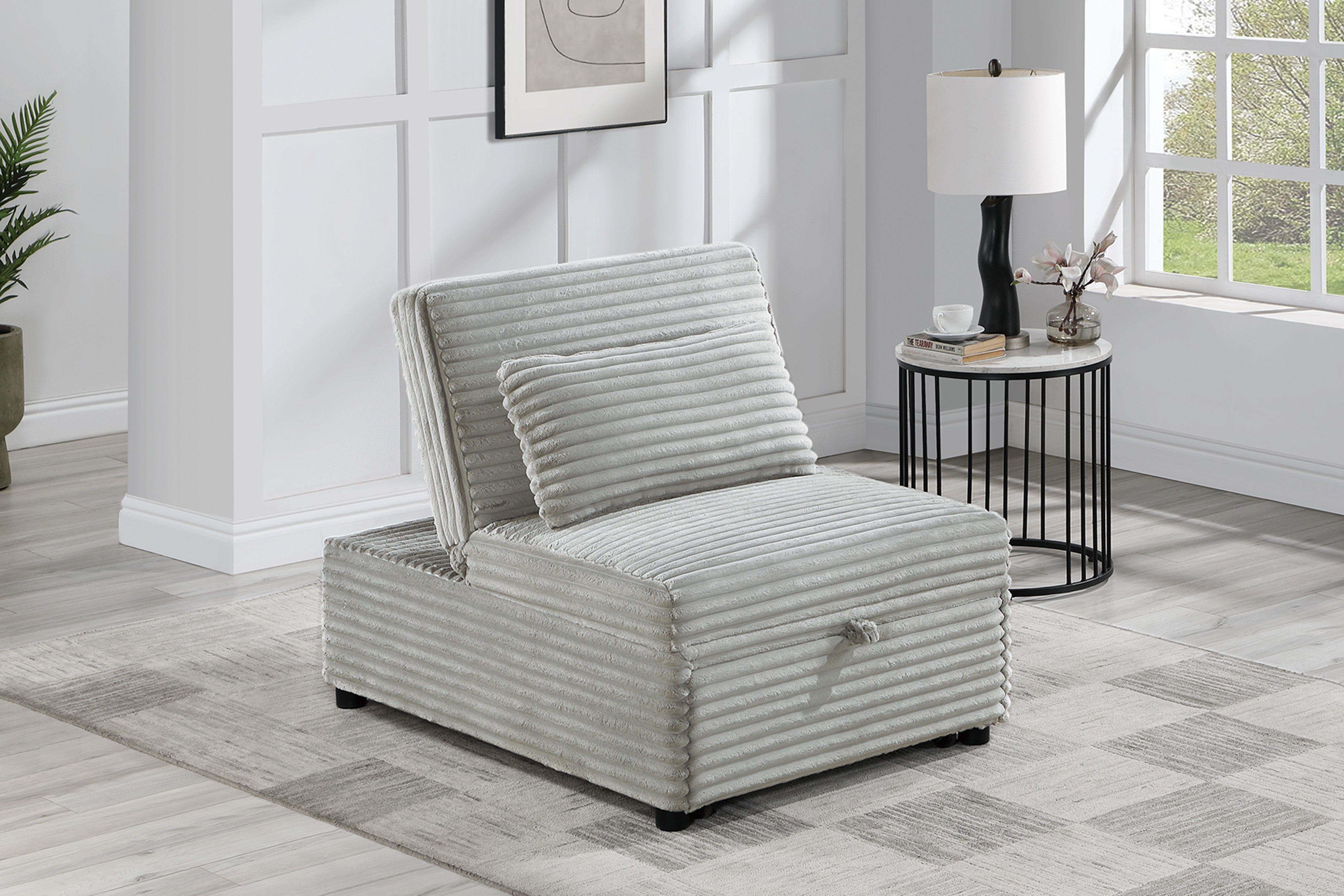 Convertible Sofa - Ash Wide-Welt Corduroy