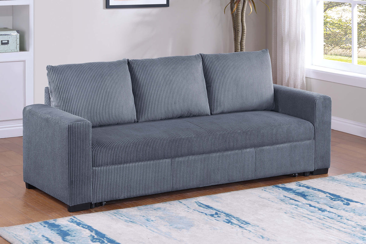 Covertible Sofa W/ Pulled Out Bed - Dark Gray
