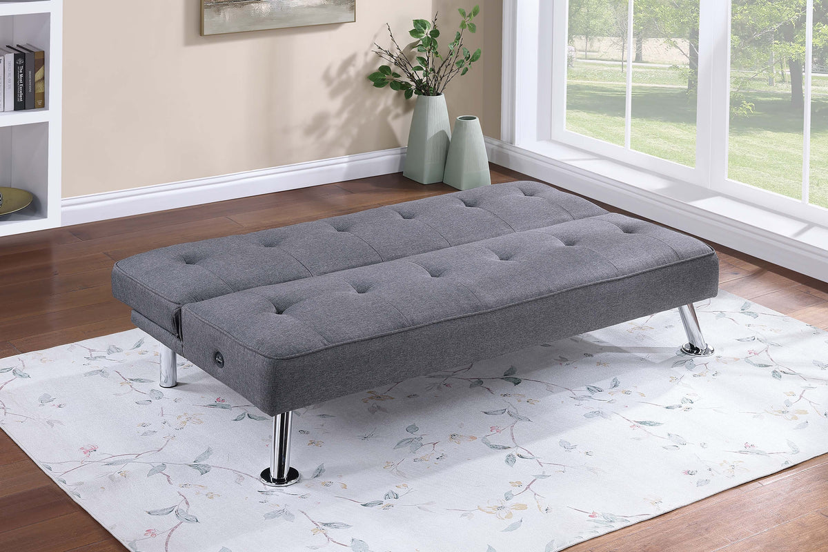 Convertible Sofa W/ Usb Port - Blue Gray