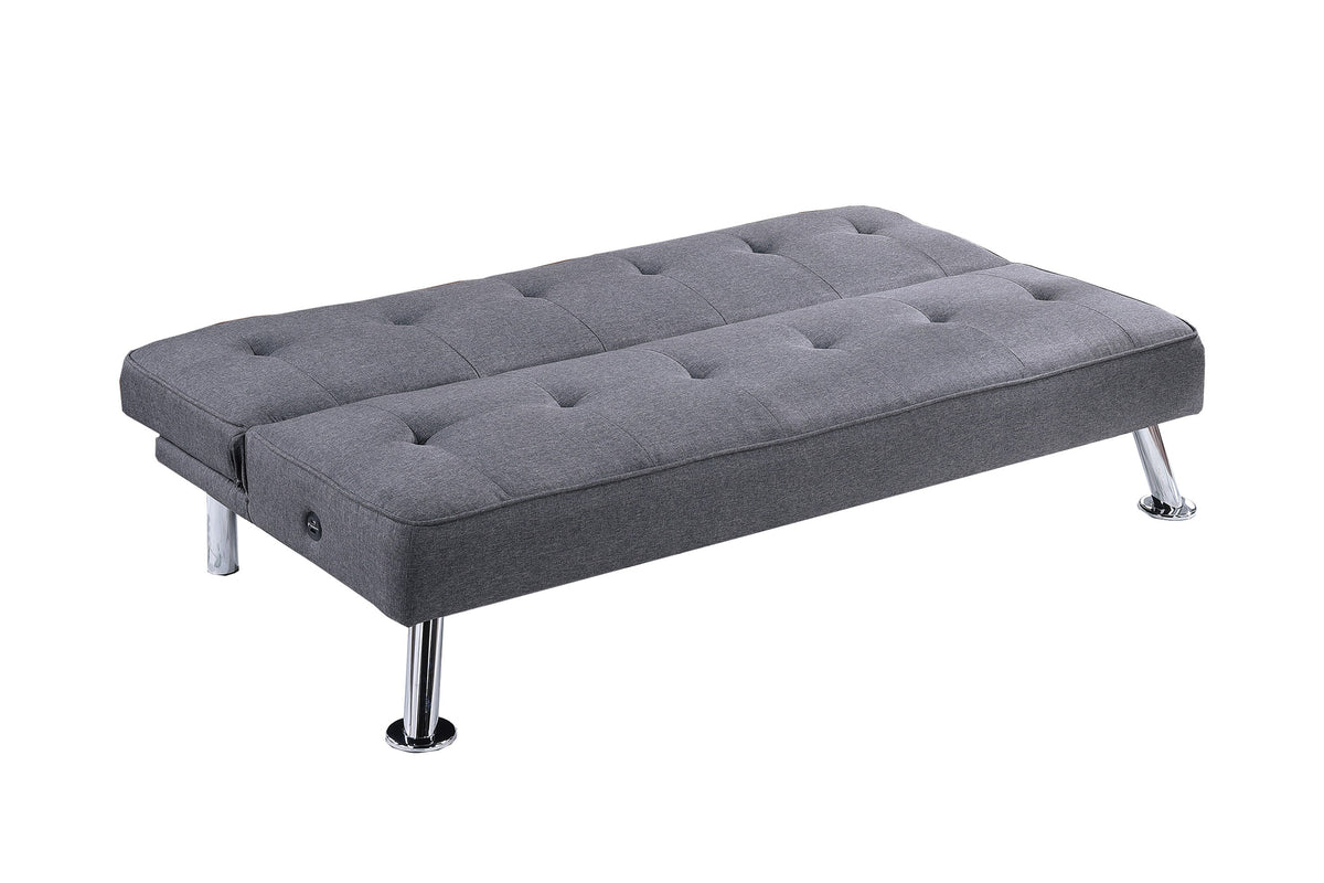 Convertible Sofa W/ Usb Port - Blue Gray