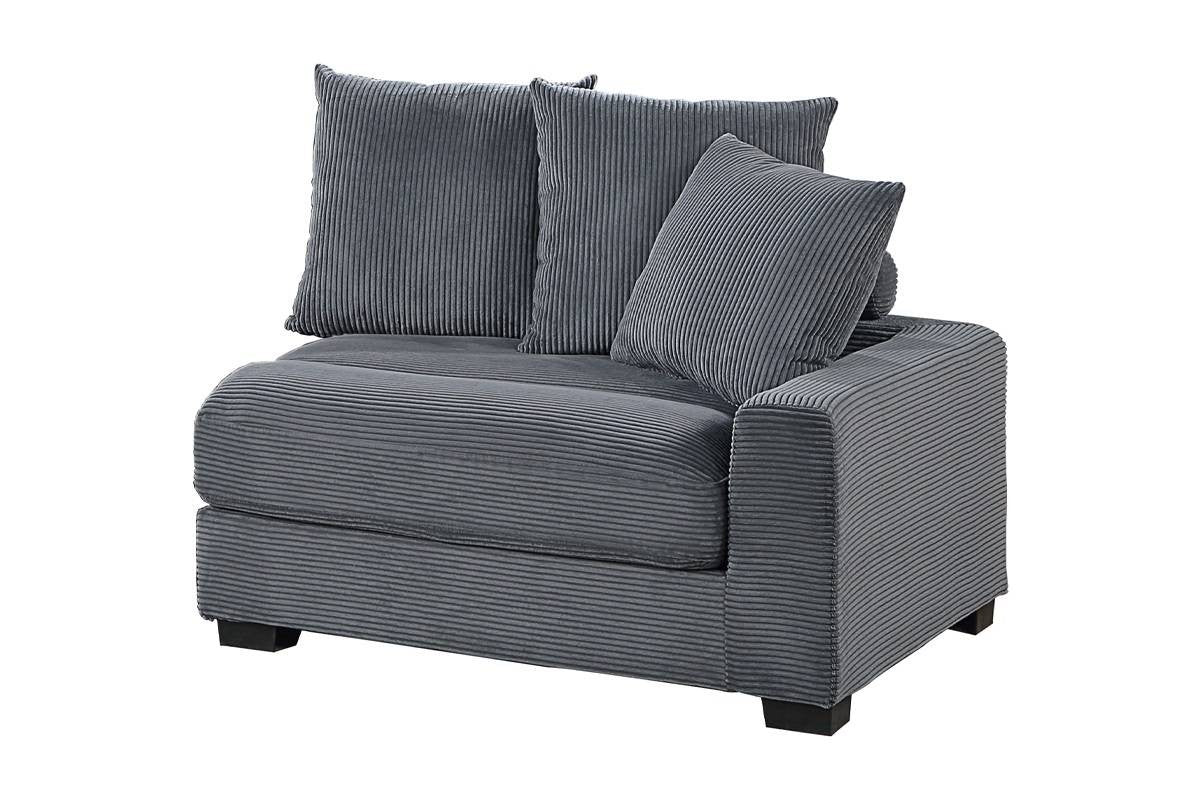 Right Arm Facing Chair - Dark Gray