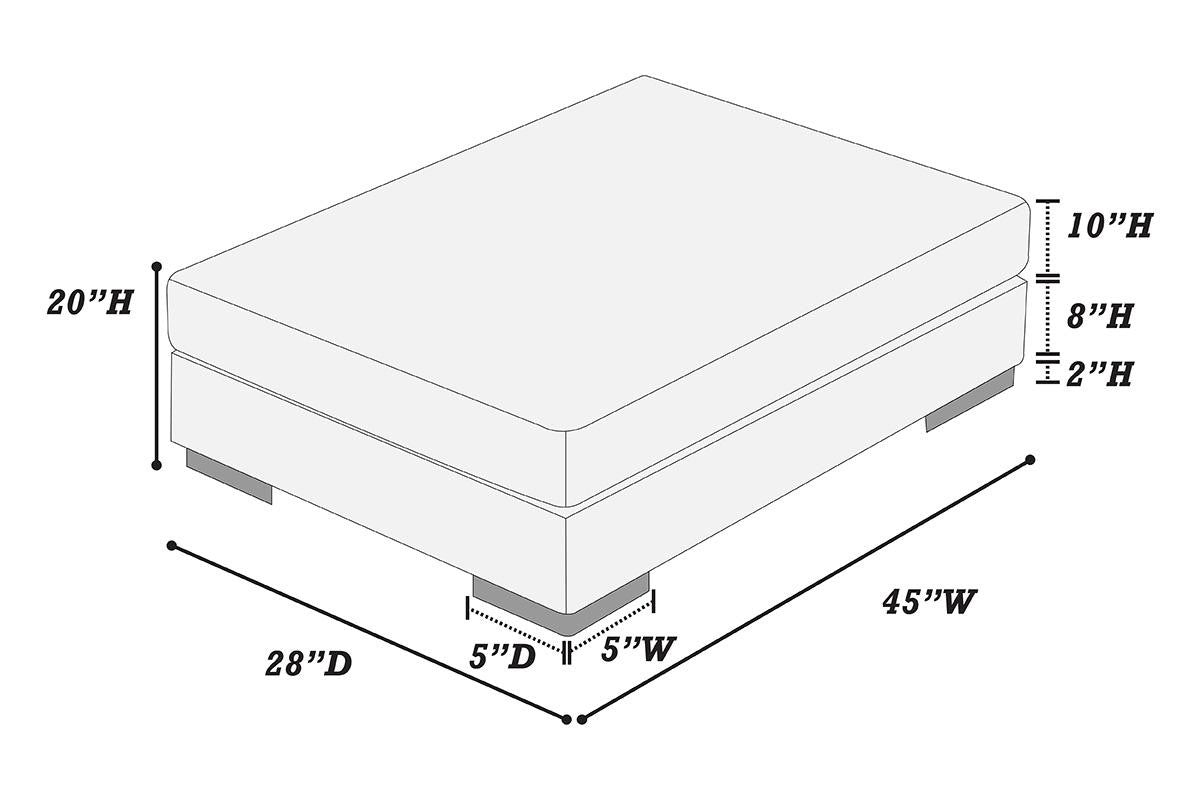 Cocktail Ottoman - Dark Gray