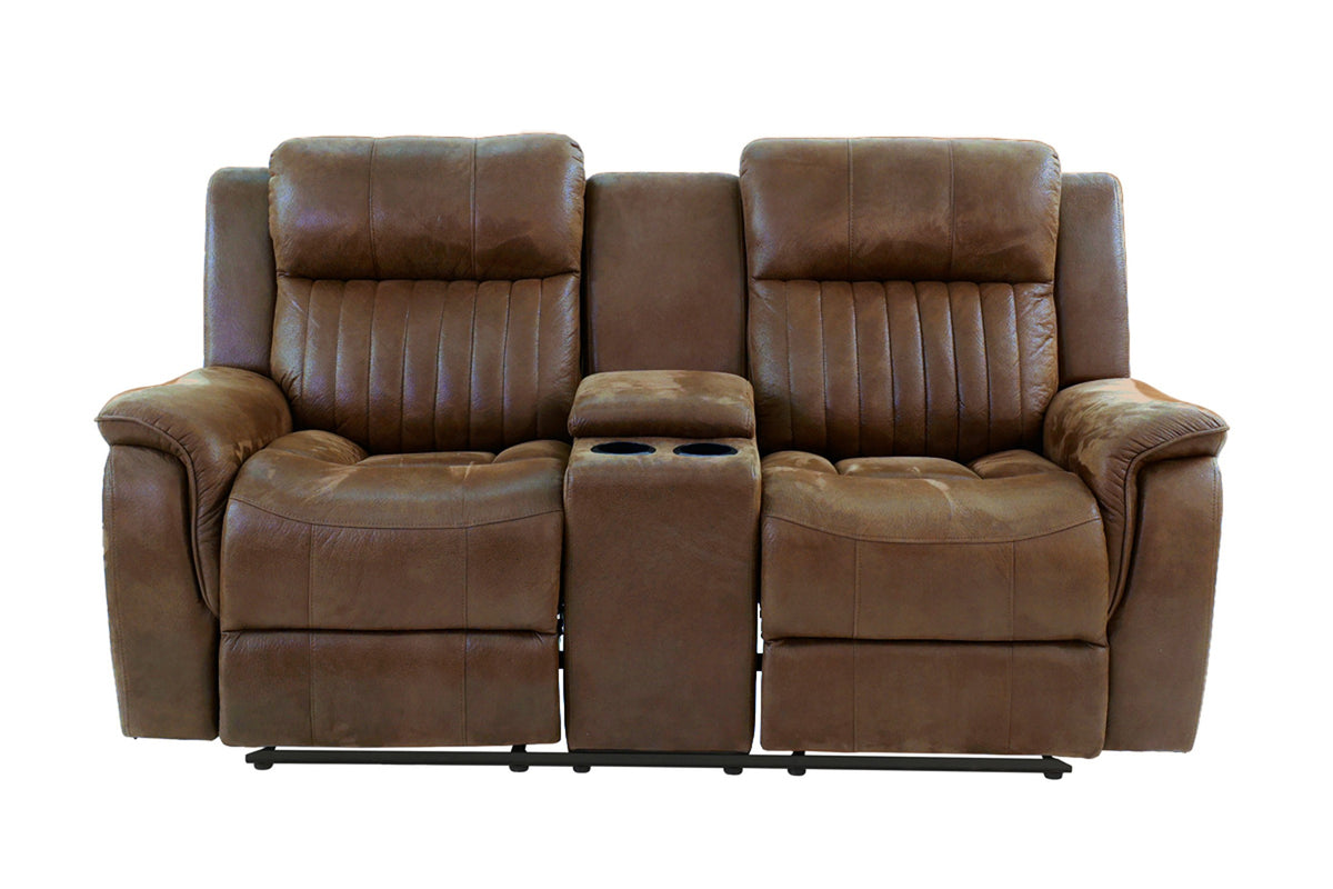 Power Motion Loveseat W/Console/Dark Coffee - Dark Coffee