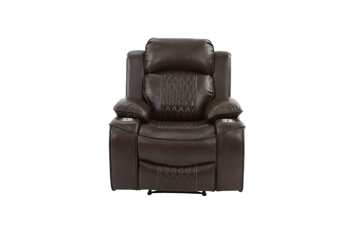 Power Recliner - Brown