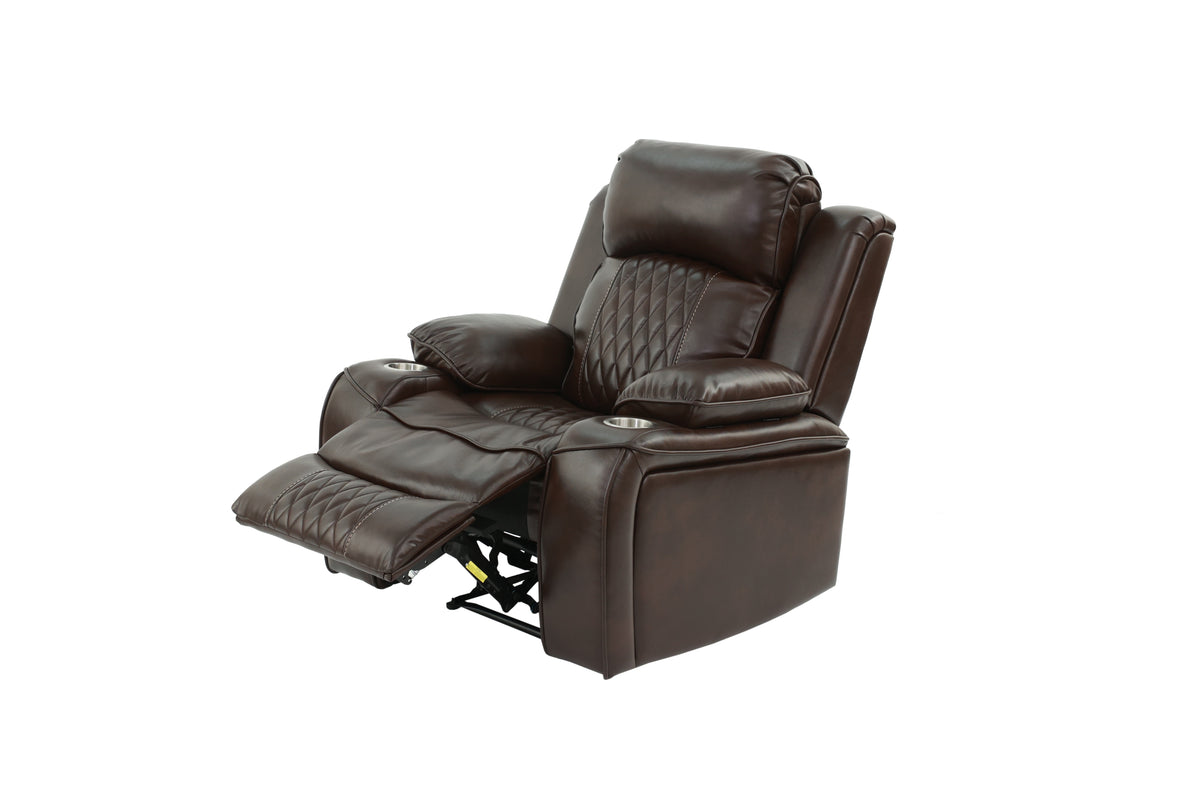 Power Recliner - Brown